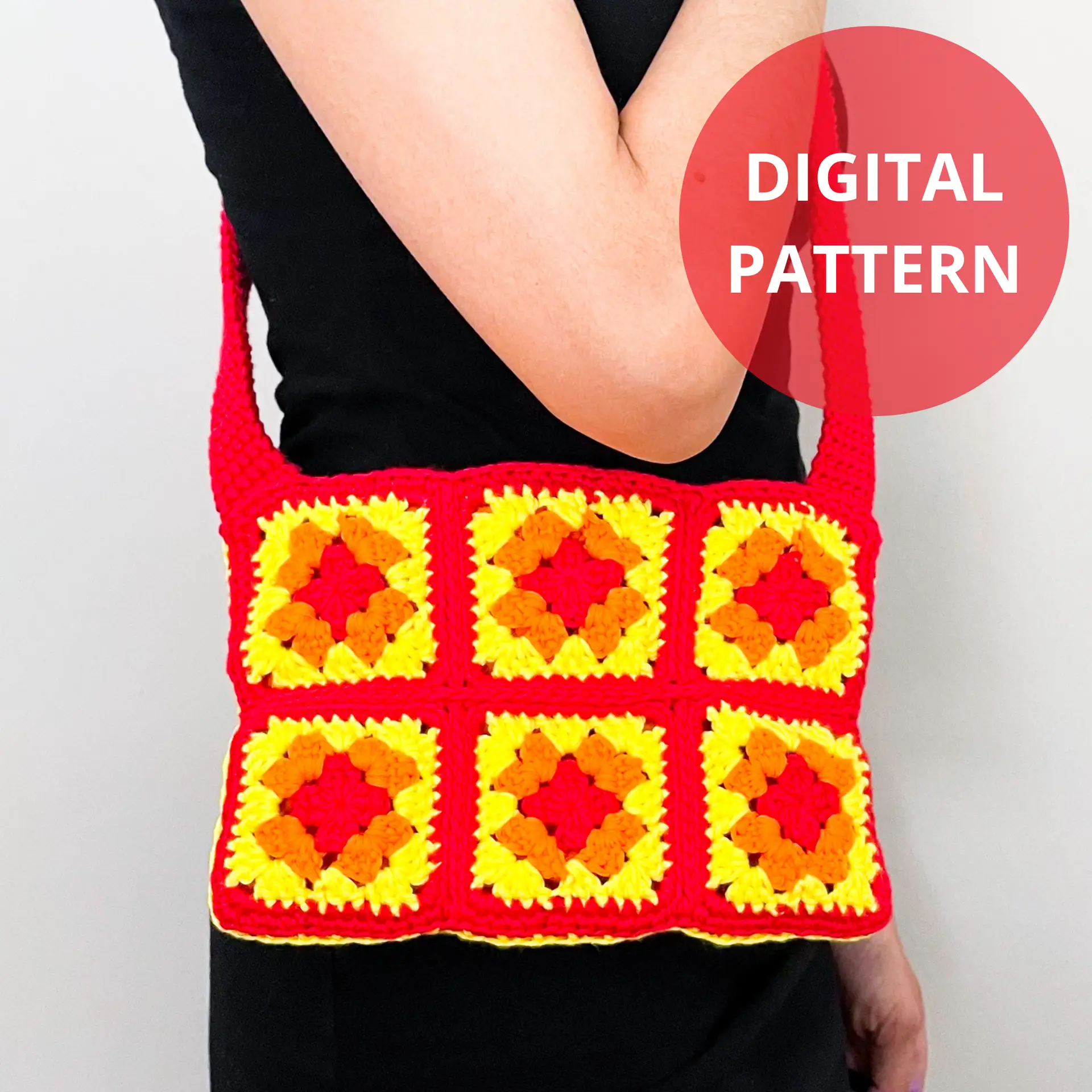 Granny Square - Crossbody bag pattern etsy