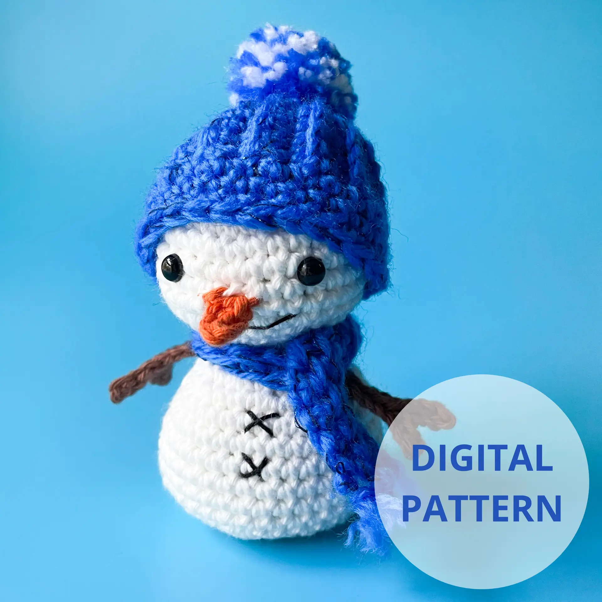 No-Sew Snowman Amigurumi Crochet Pattern (Digital Pattern)