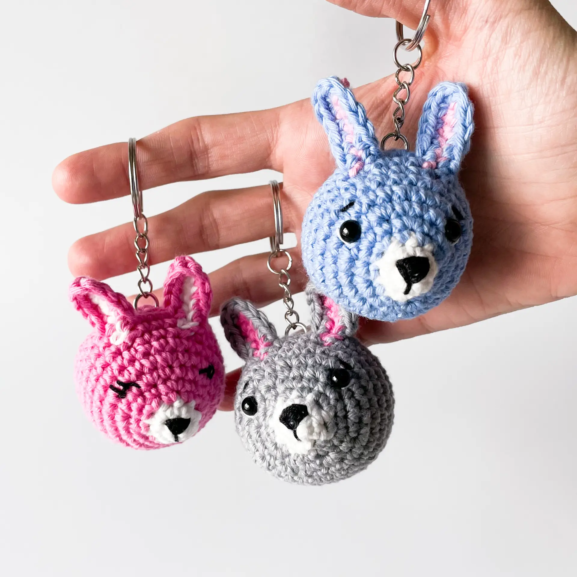 Rabbit no sewing pattern keychain