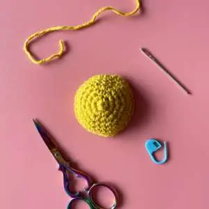 Bacon and Eggs Granny Square Yolk
