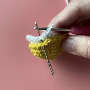 Bacon and Eggs Granny Square needle