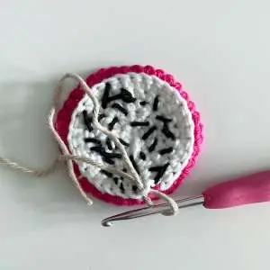 Dragon Fruit Granny Square join