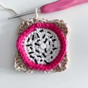 Dragon Fruit Granny Square r 7