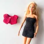 Barbie crochet dress with shrug