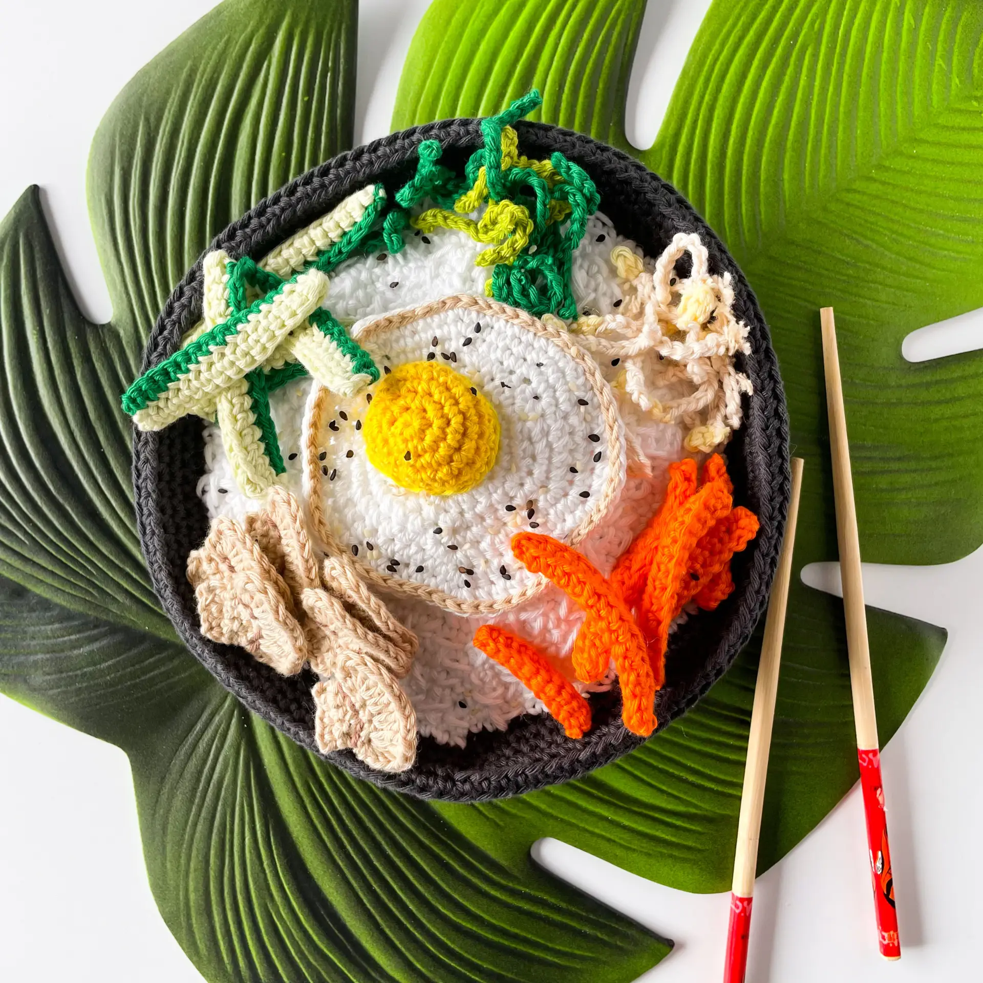 Crochet Bibimbap Pattern: Korean Play Food (Digital Pattern) - Image 3