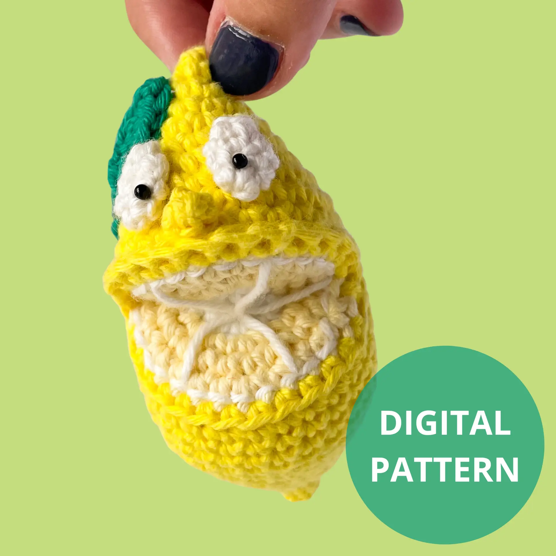 Crochet Lemon Amigurumi Pattern: Smiley Fruipets Collection