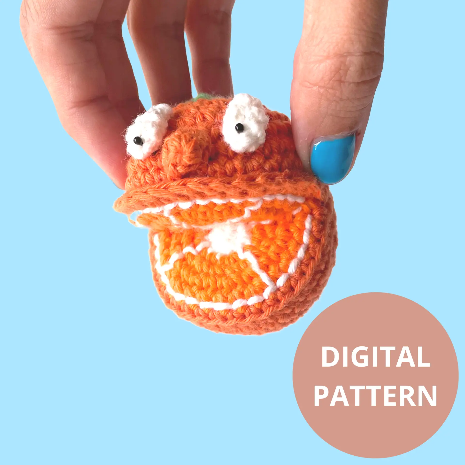 Crochet Orange Amigurumi Pattern: Smiley Fruipets Food Toy