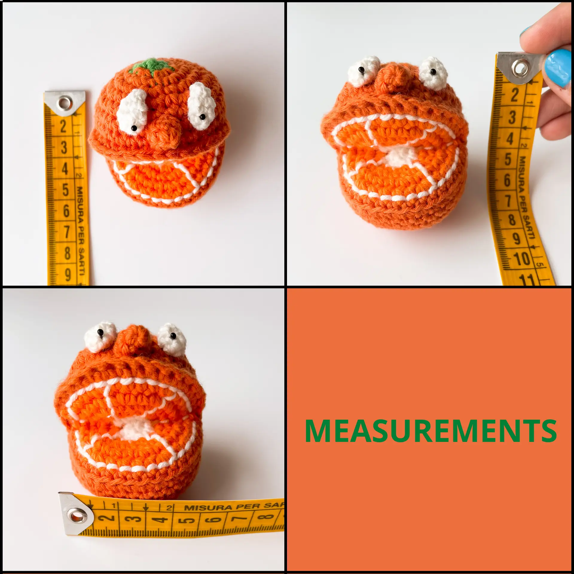 Crochet Orange Amigurumi Pattern: Smiley Fruipets Food Toy - Image 8