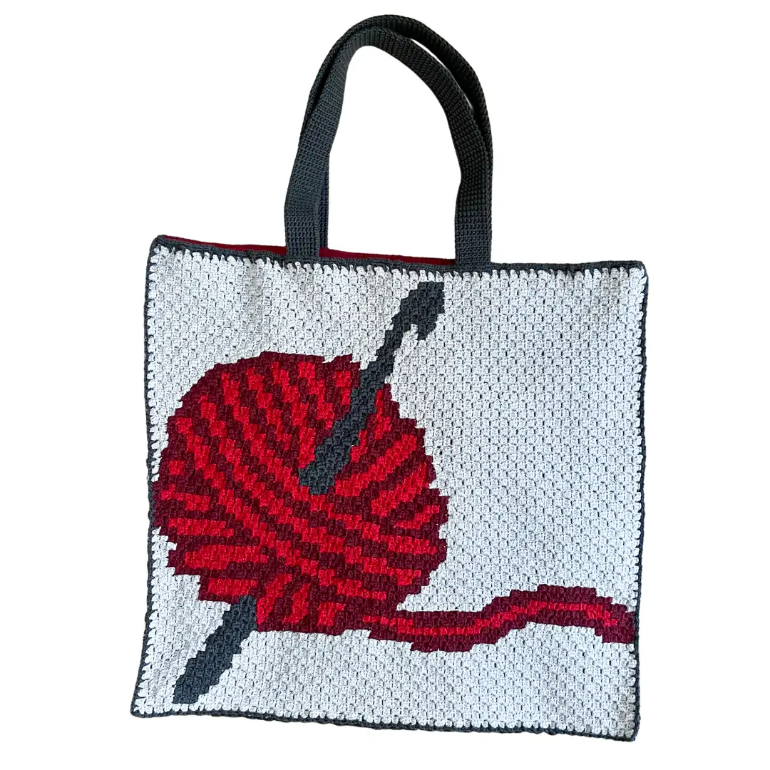 Crochet Project Bag Pattern: C2C Tote with Lining - Image 4