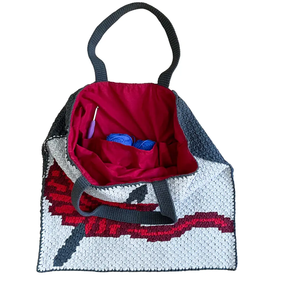 Crochet Project Bag Pattern: C2C Tote with Lining - Image 5
