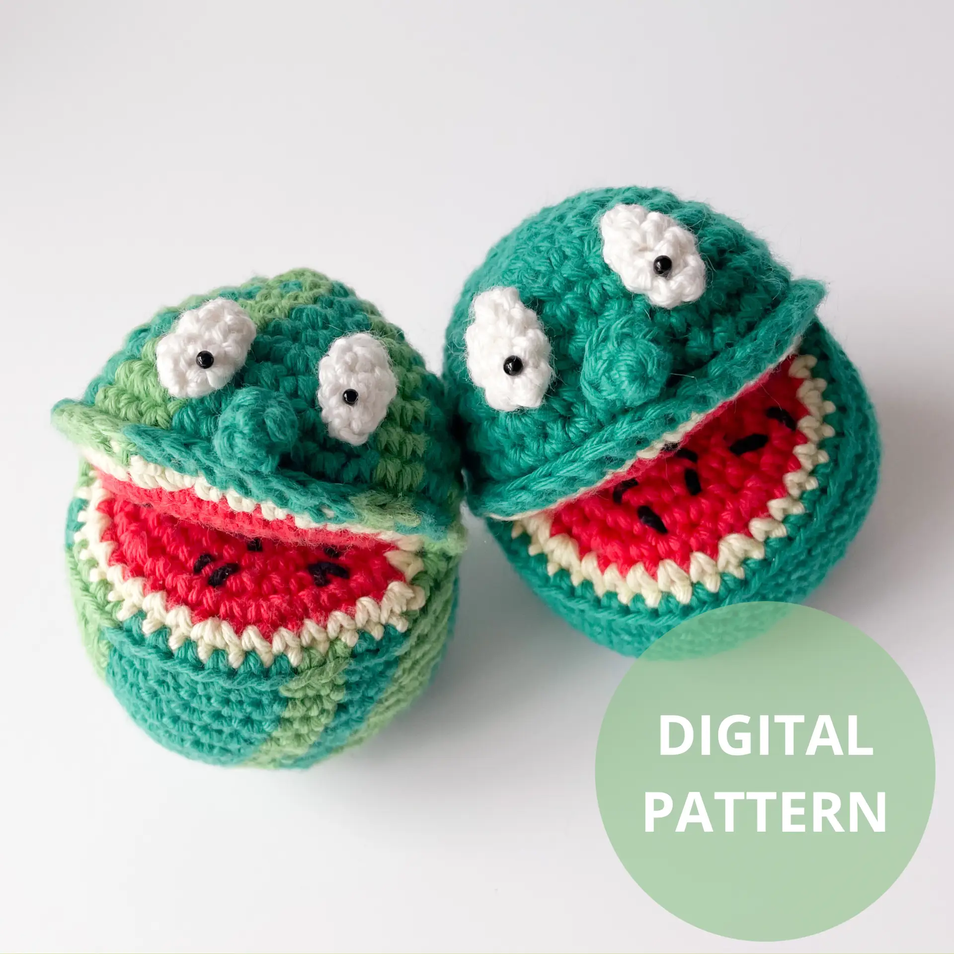 Crochet Watermelon Amigurumi Pattern: Smiley Fruipets Food Toy (Digital Pattern)