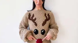 Rebecca the Reindeer Crochet Jumper