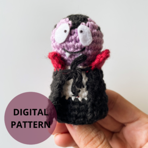 Halloween Vampire Crochet Pattern: No-Sew Amigurumi Toy