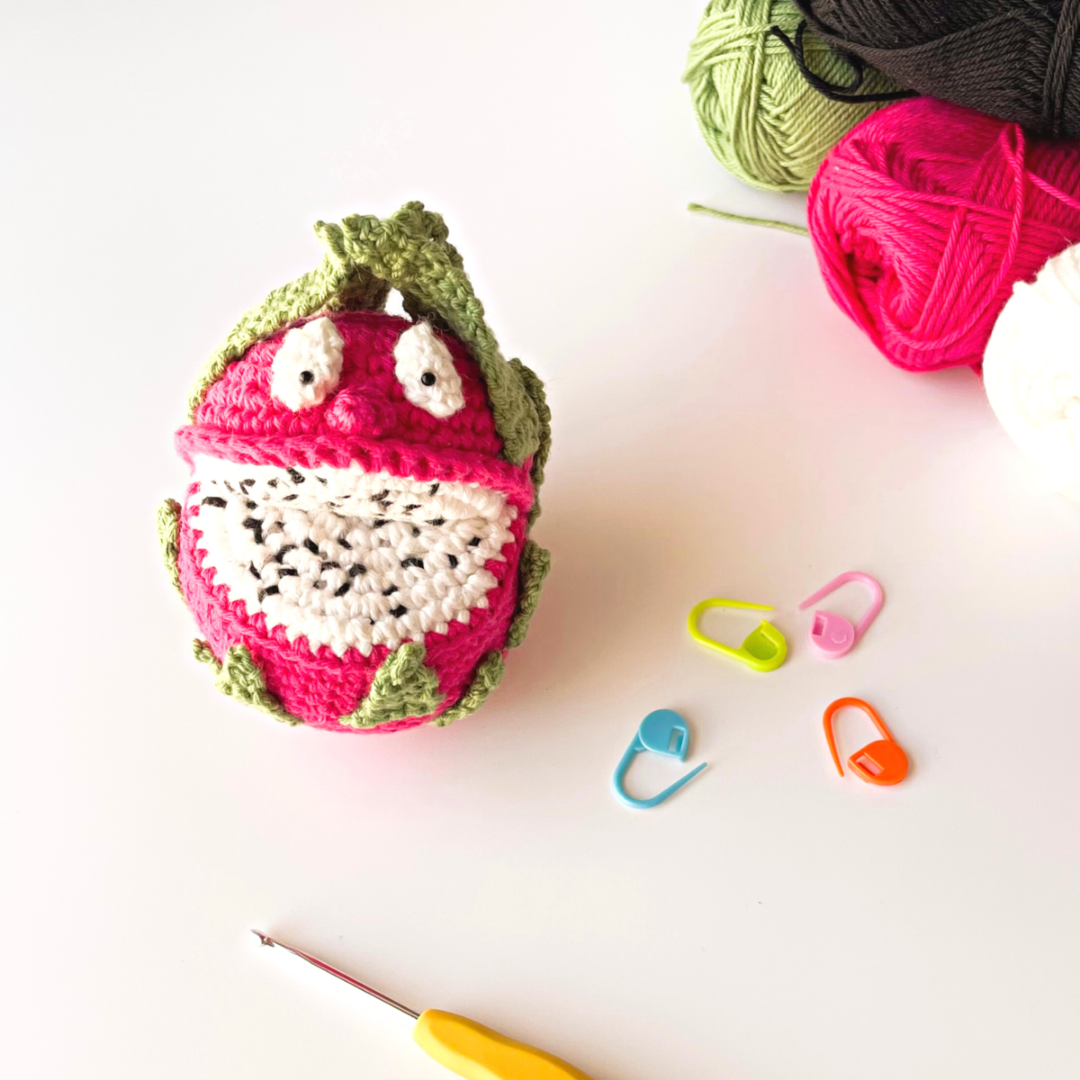 Dragon Fruit Amigurumi Crochet Pattern: Smiley Fruipets Food Toy (PDF Pattern) - Image 3