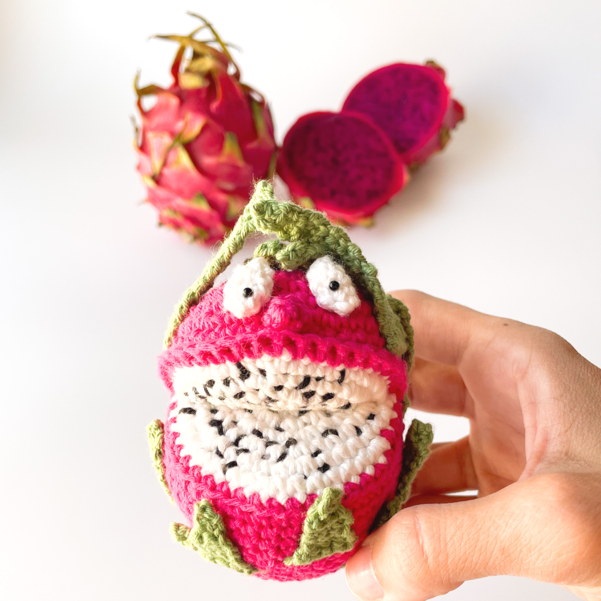 Dragon Fruit Amigurumi Crochet Pattern: Smiley Fruipets Food Toy (PDF Pattern) - Image 4