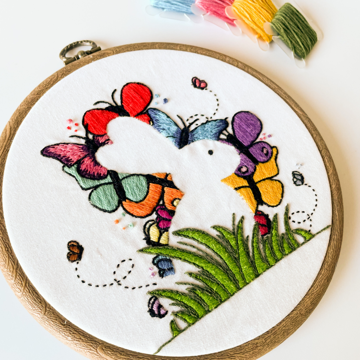 Bunny Butterfly Embroidery Pattern - Image 5