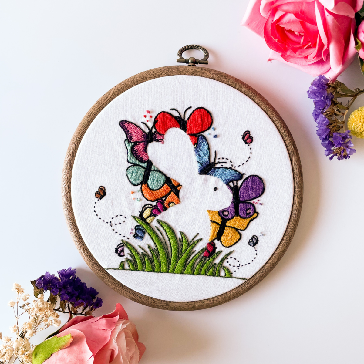Bunny Butterfly Embroidery Pattern - Image 6