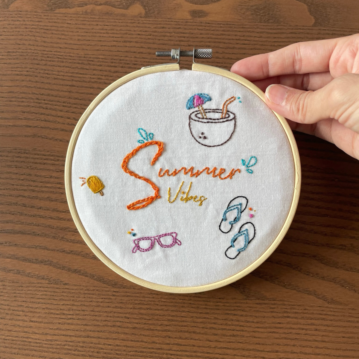 Summer Vibes Embroidery Pattern: Beginner DIY - Image 7