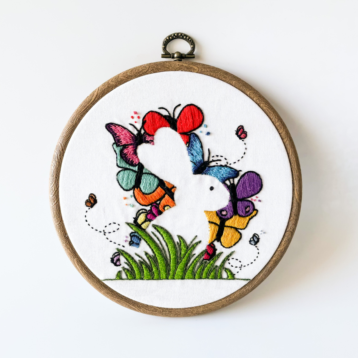 Bunny Butterfly Embroidery Pattern - Image 7