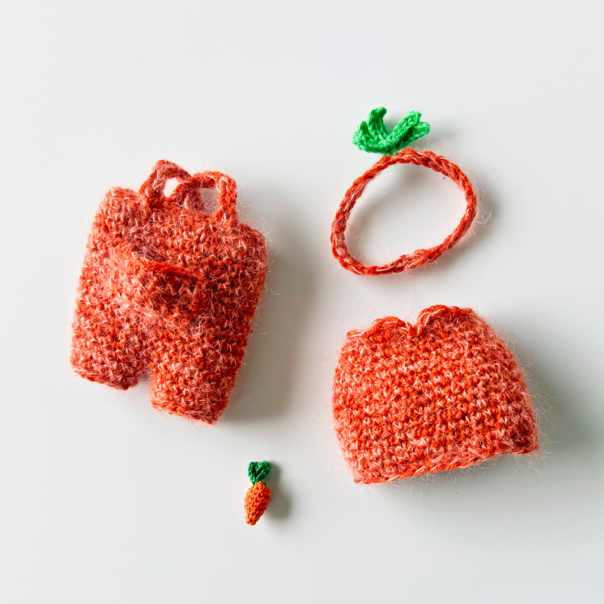 Crochet Carrot Outfit for AmiCrewMi - amigurumi animals (Digital Pattern) - Image 3