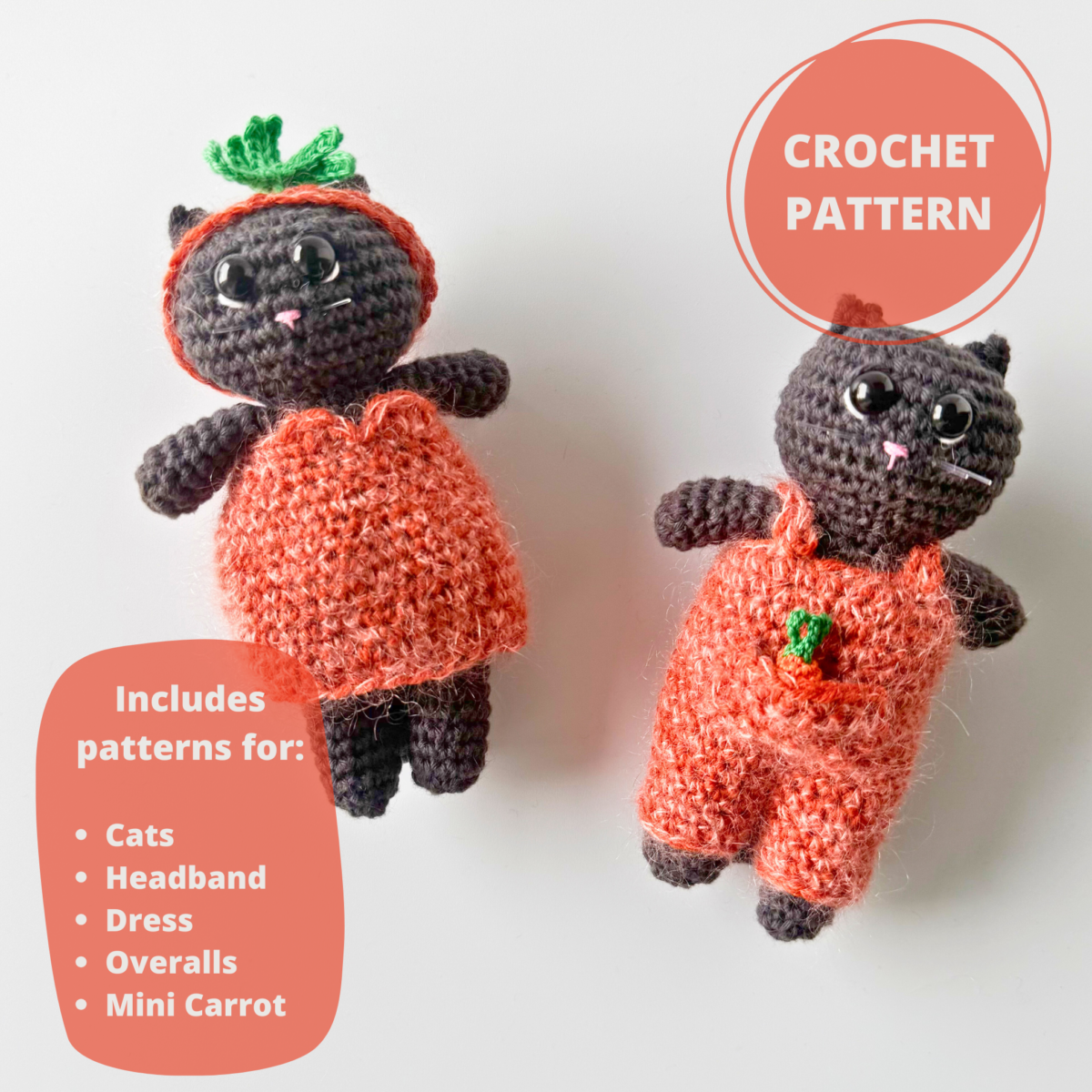 Crochet Carrot Outfit for AmiCrewMi - amigurumi animals (Digital Pattern) - Image 11