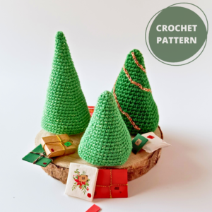 Crochet Christmas Tree Pattern: 3 types with the decoration (PDF Pattern)