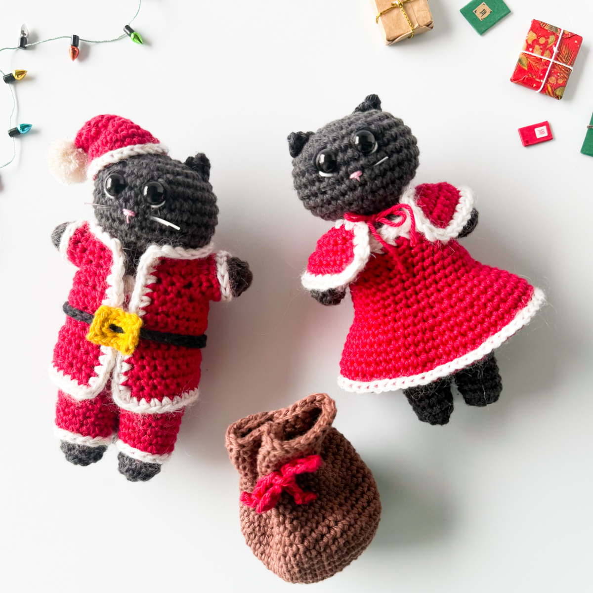 Crochet Christmas Outfit for AmiCrewMi - amigurumi animals (Digital Pattern) - Image 6