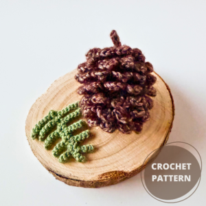 Crochet Pinecone and Greenery Pattern: Autumn / Winter decoration