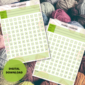 Crochet Knitting Row and Round Counter: Digital Project Tracker (PDF)