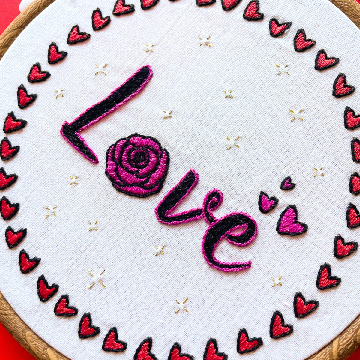Love Embroidery Pattern: Beginner Heart and Valentines DIY - Image 3