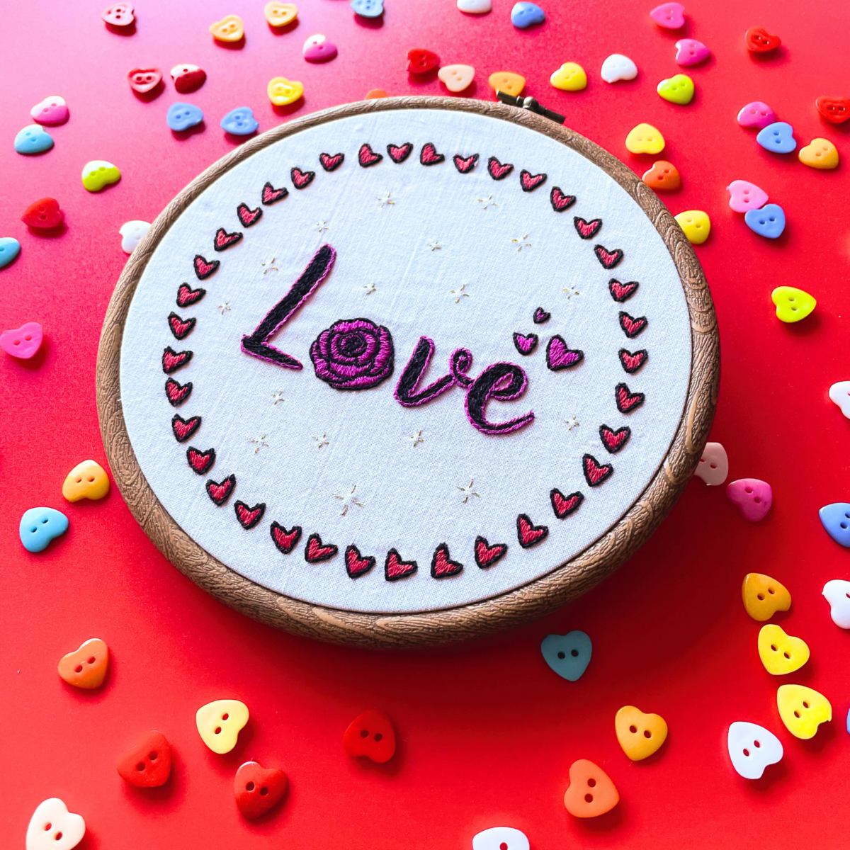 Love Embroidery Pattern: Beginner Heart and Valentines DIY - Image 4