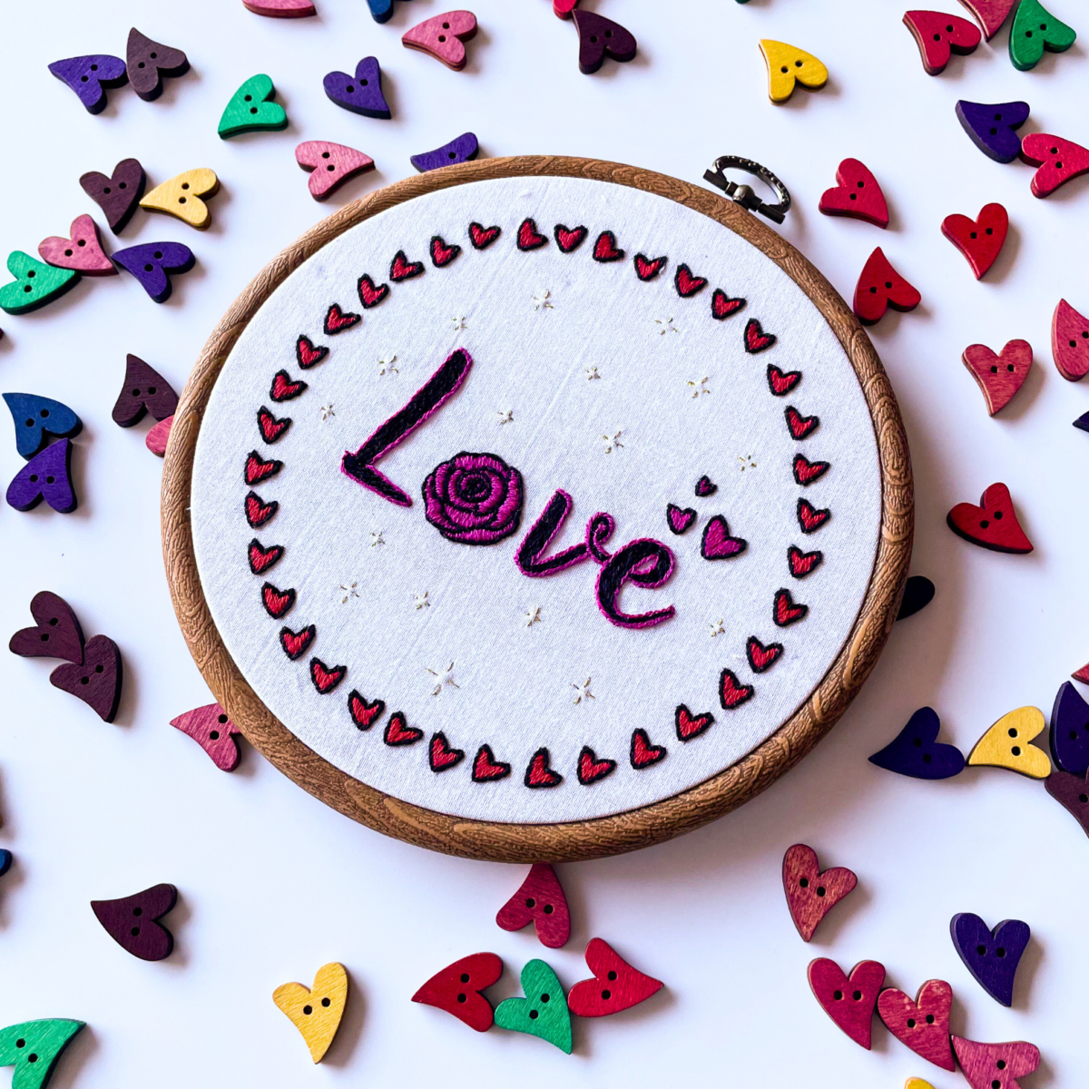 Love Embroidery Pattern: Beginner Heart and Valentines DIY - Image 6