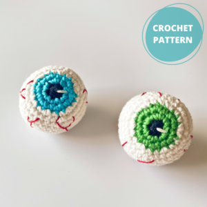 Halloween Eyeball Crochet Pattern: Amigurumi Toy (Digital Pattern)