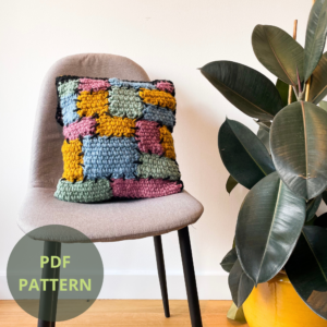 Crochet Quilt Pillow Cover PATTERN: Beginner-Friendly Cozy Home Decor