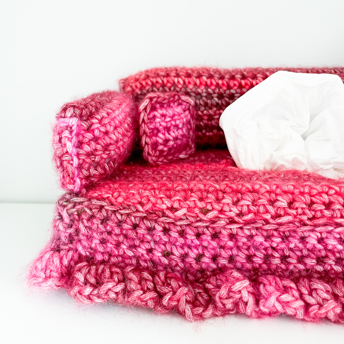 Crochet Couch Tissue Box Cover Pattern: Talicia Sofa Home Decor (Digital Pattern) - Image 8