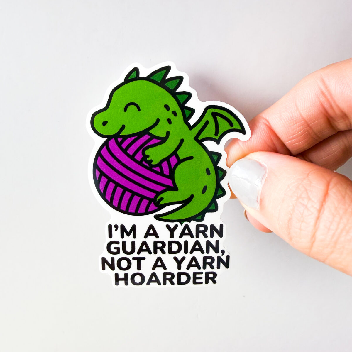 Yarn Guardian Vinyl Sticker - Funny Crochet & Knitting Sticker