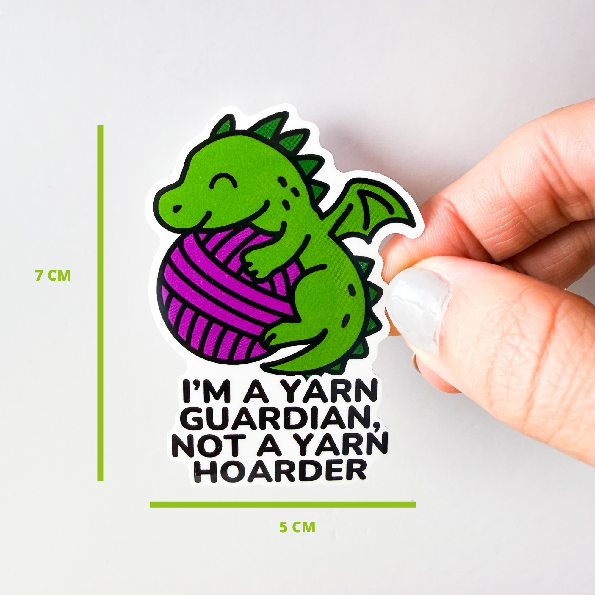 Yarn Guardian Vinyl Sticker - Funny Crochet & Knitting Sticker - Image 2