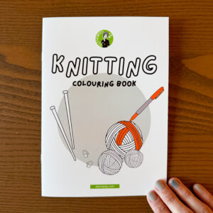 Knitting colouring book - A5 colouring book for knitters