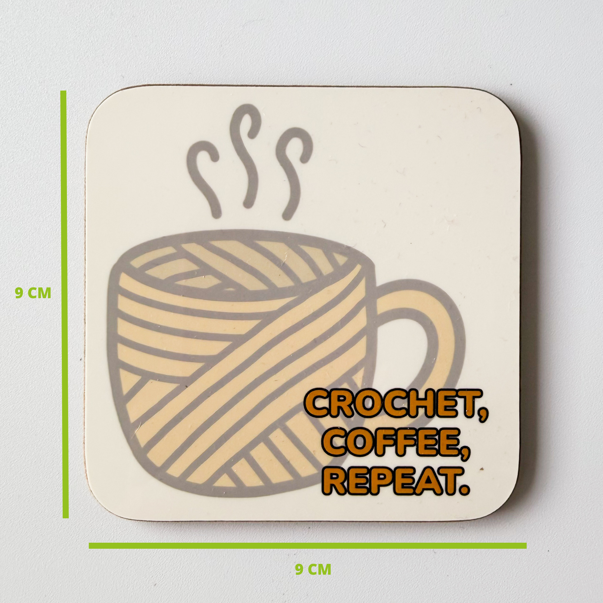 Knit, Coffee, Repeat Coaster - Knitting Lover Gift - Image 2