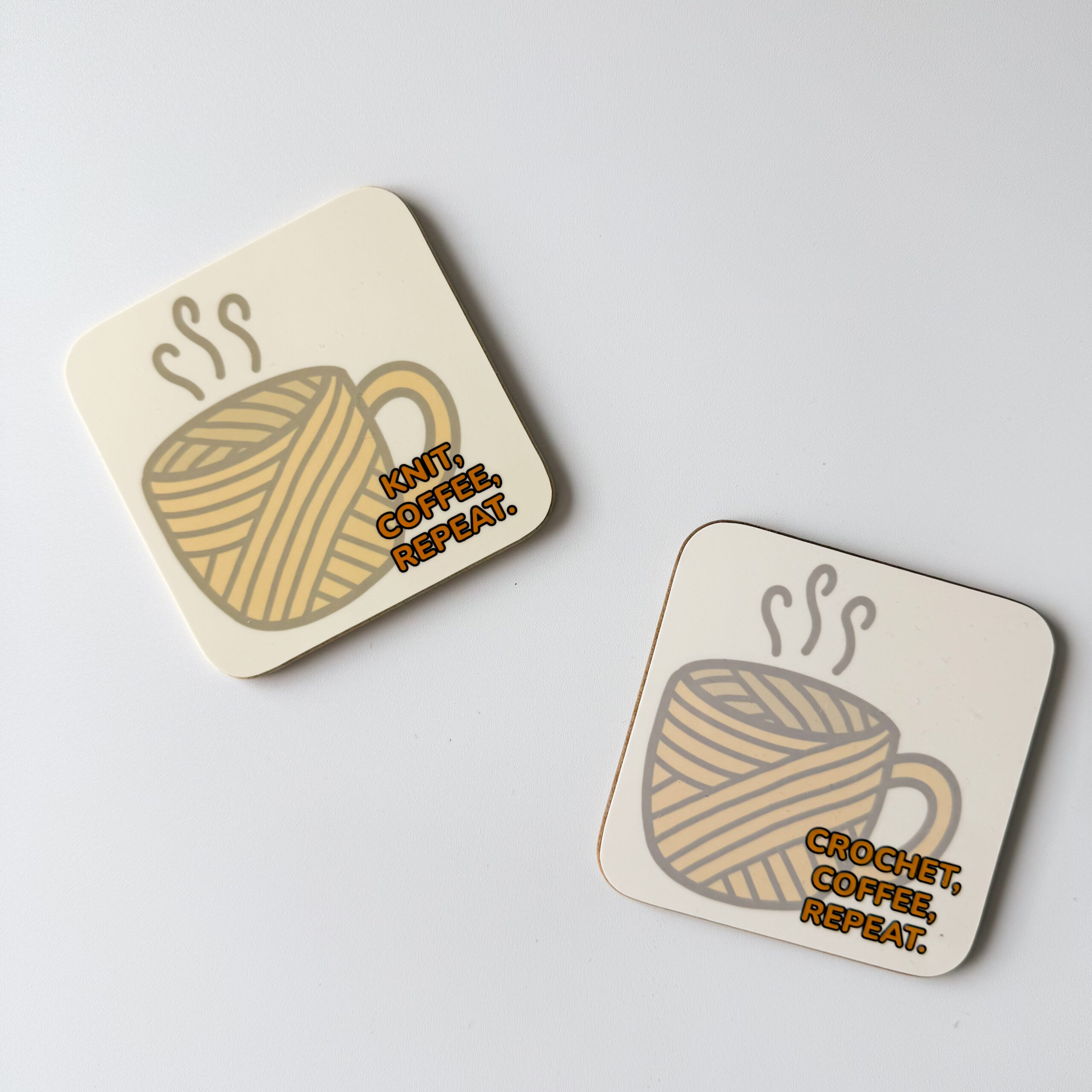 Crochet, Coffee, Repeat Coaster - Crochet Lover Gift - Image 4