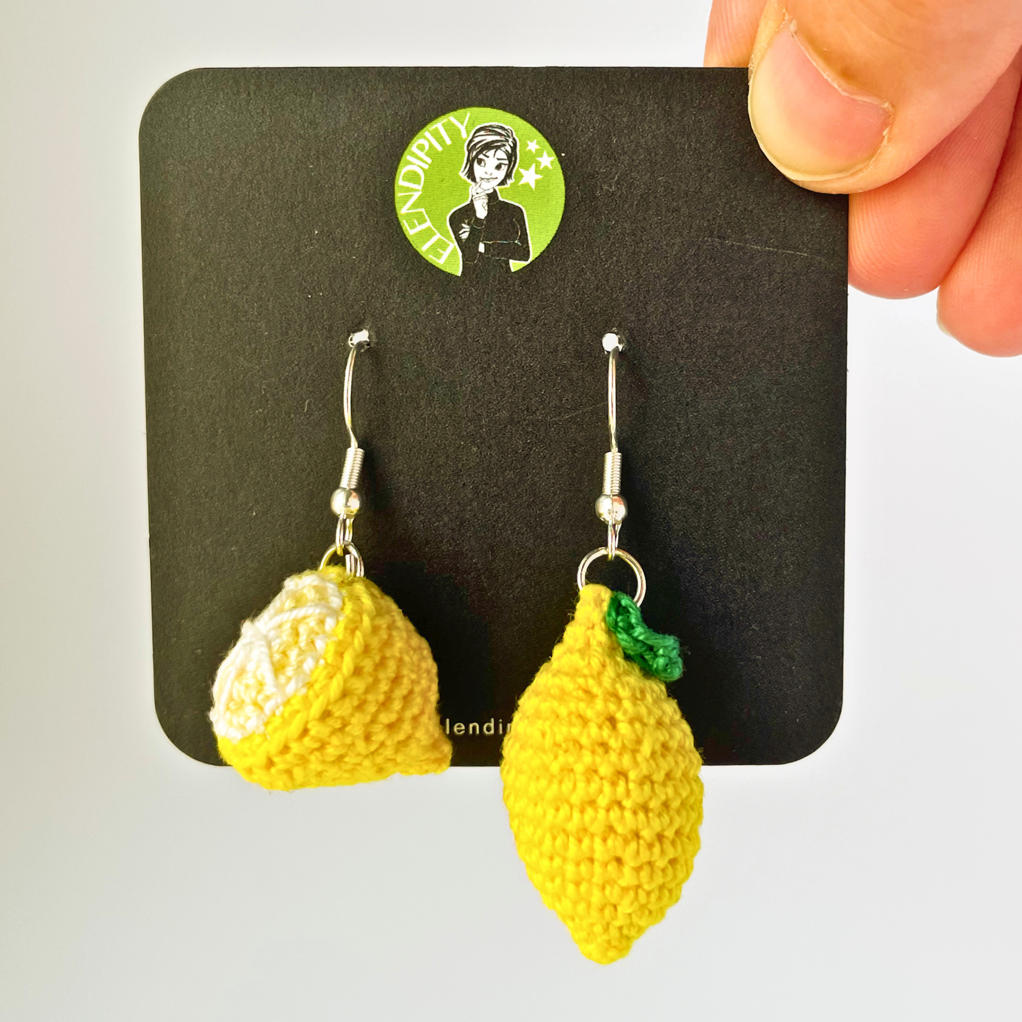 Crochet Lemon Earring Kit - DIY Amigurumi Jewellery Kit with Video Tutorial & PDF Pattern - Image 3