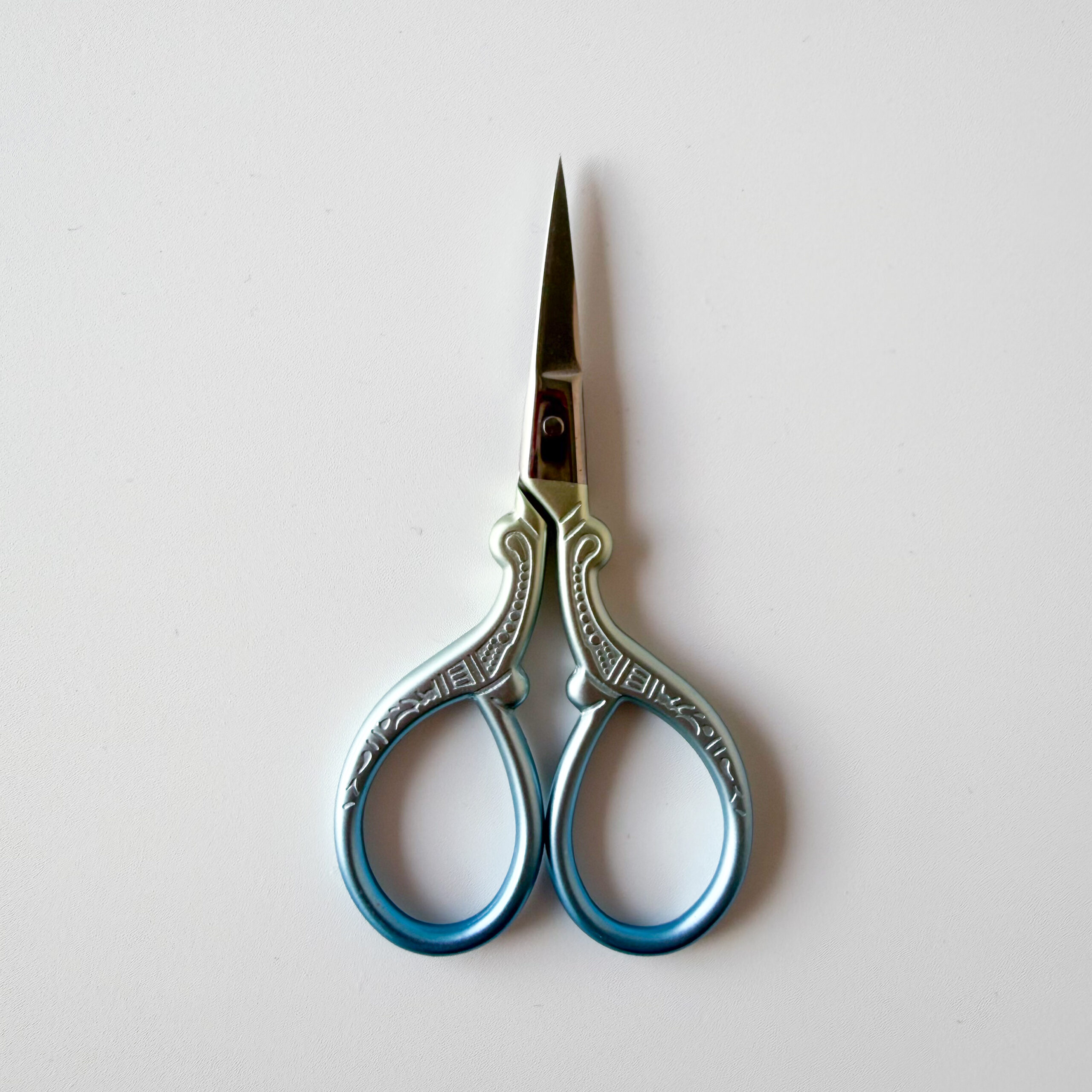 Blue scissors - small decorative scissors for embroidery, crochet and knitting