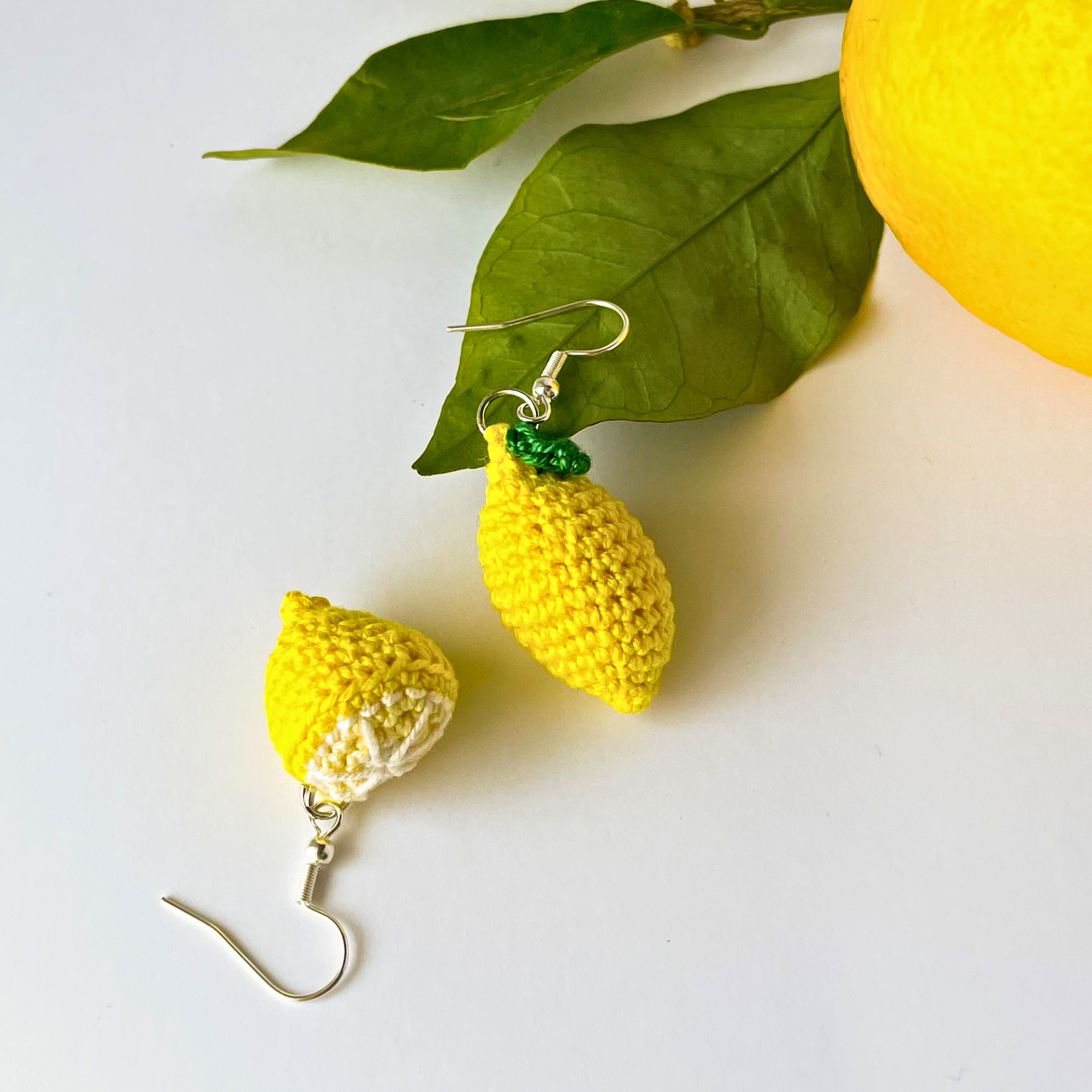 Lemon Earrings & Keychain Crochet Pattern - Micro Amigurumi PDF with Video Tutorial - Image 4