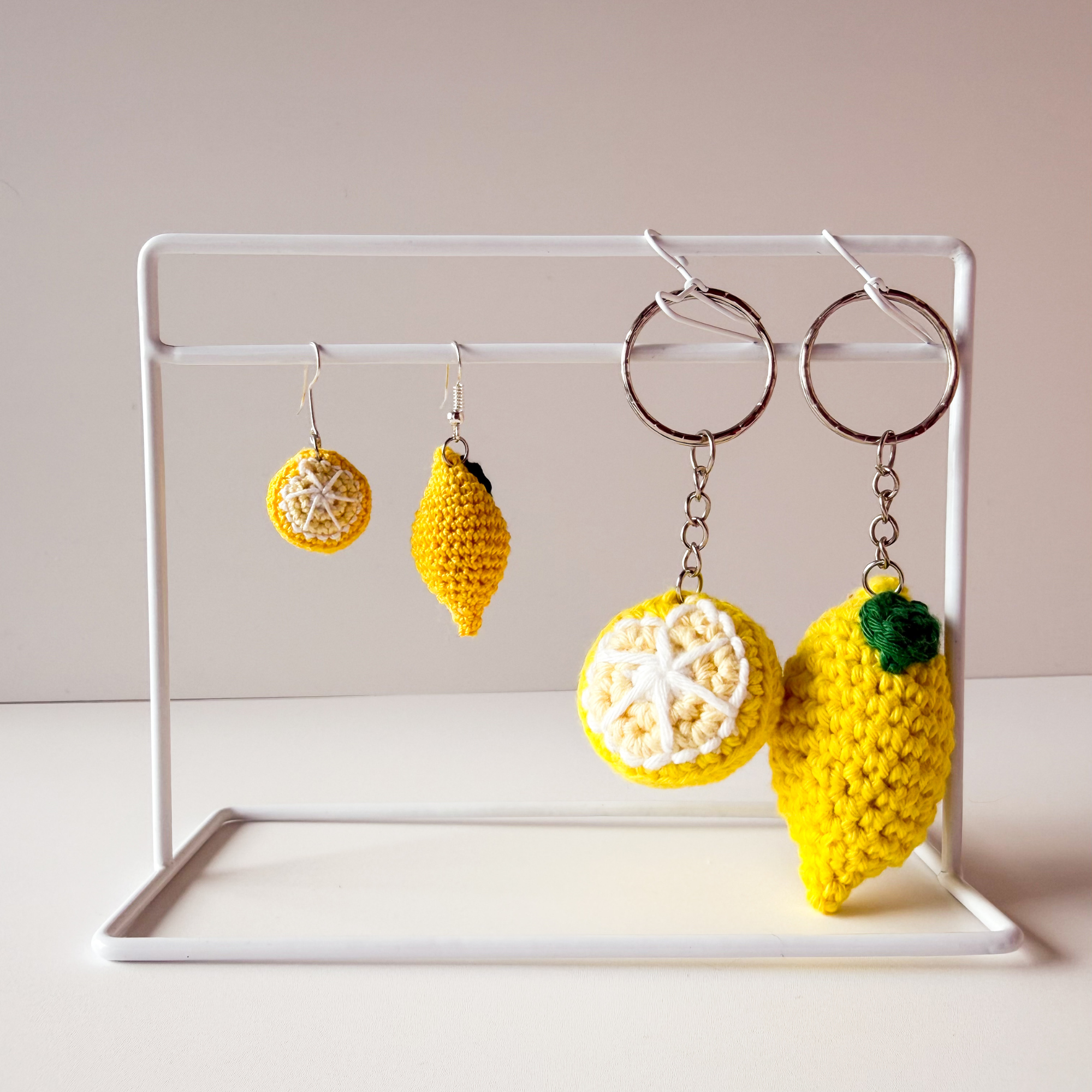 Lemon Earrings & Keychain Crochet Pattern - Micro Amigurumi PDF with Video Tutorial - Image 7