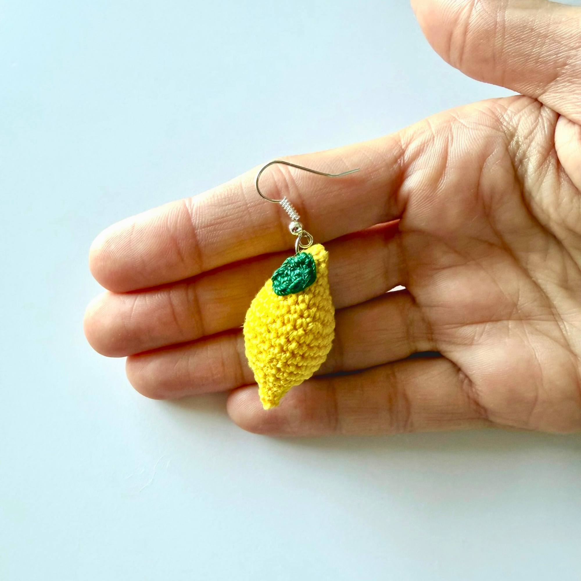 Lemon Earrings & Keychain Crochet Pattern - Micro Amigurumi PDF with Video Tutorial - Image 8