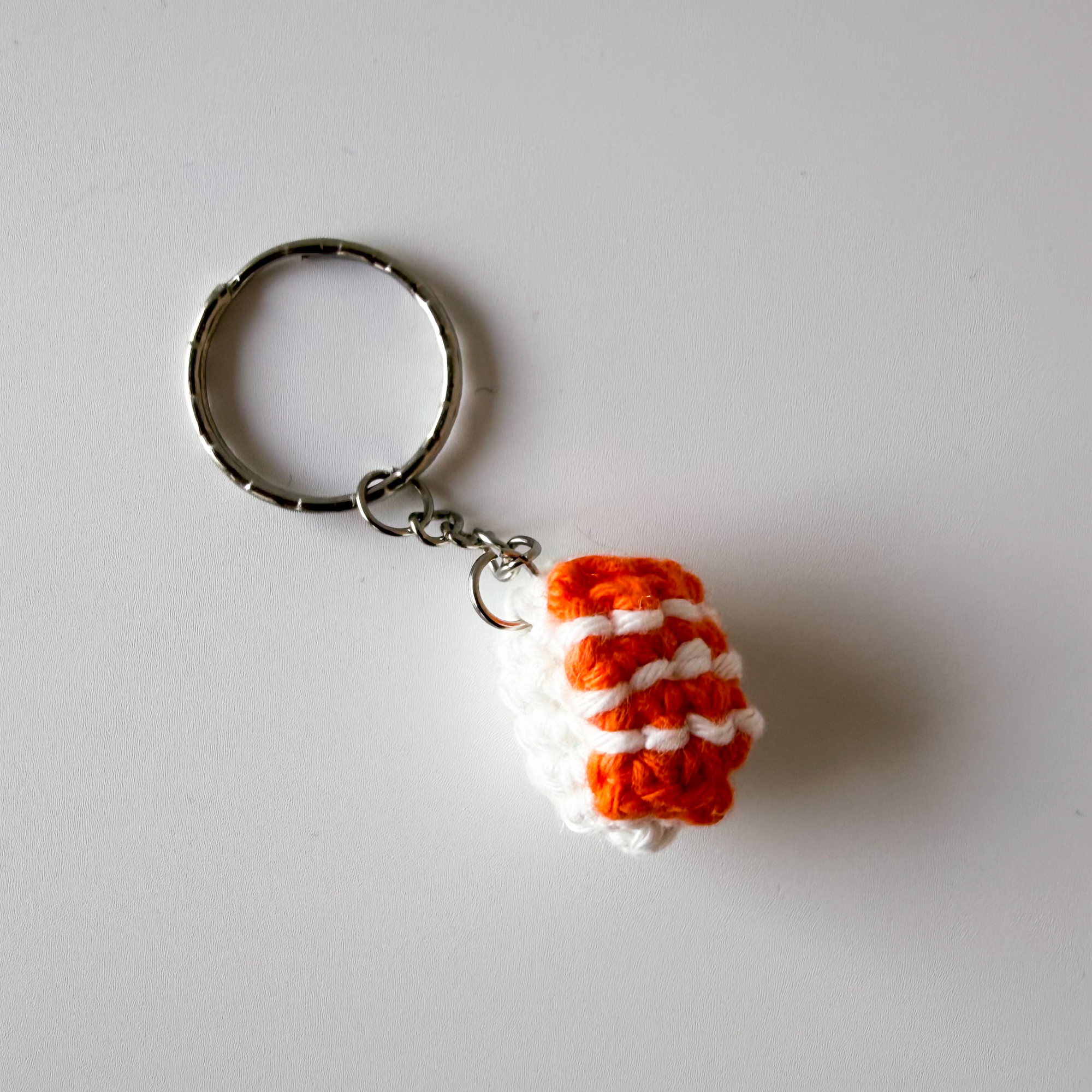 Sushi Salmon Earrings and Keychain Crochet Pattern - Micro Amigurumi PDF with Video Tutorial - Image 4